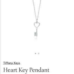 Tiffany Heart Key Pendant Necklace